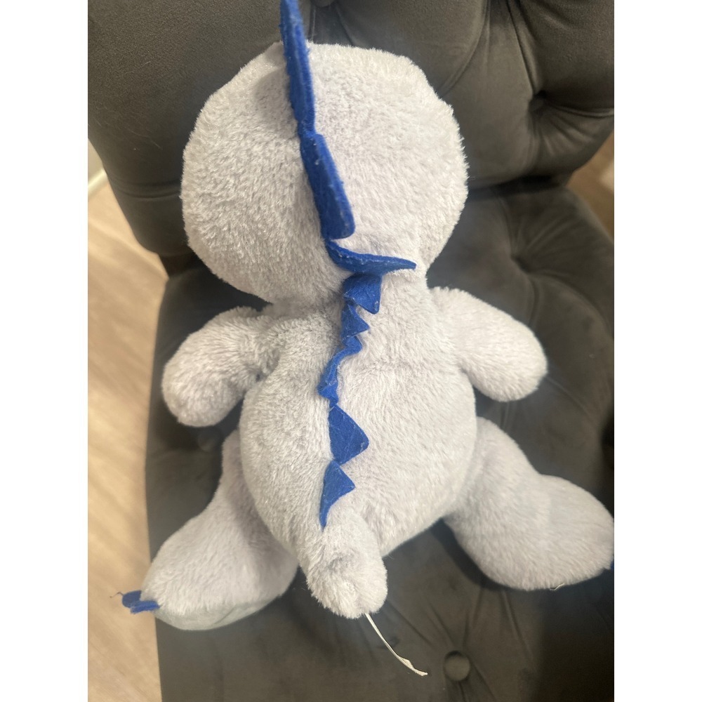 Homer best Gray Dinosaur Plush Toy Stuffed Animal Blue very soft Kids 10" - Picture 4 of 5
